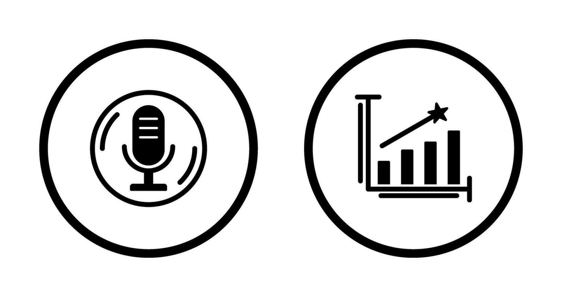 Microphone and Line Bars Icon vector