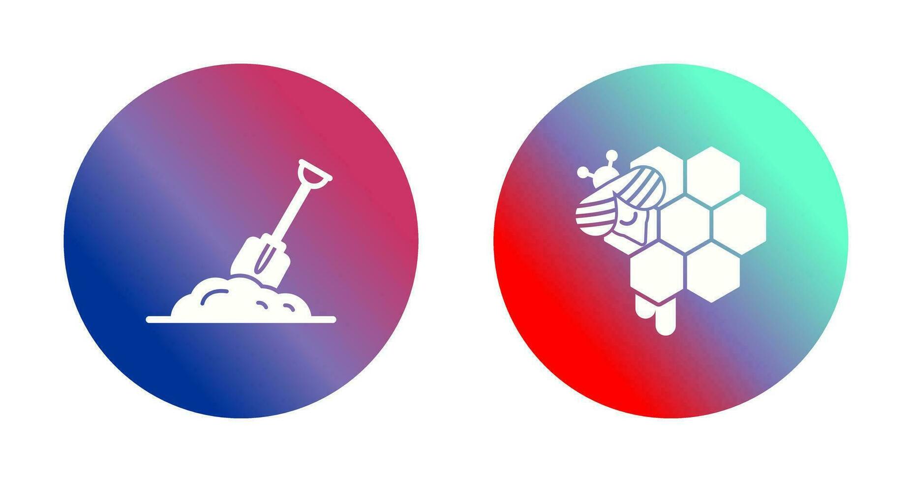 Digging and Honeycomb Icon vector