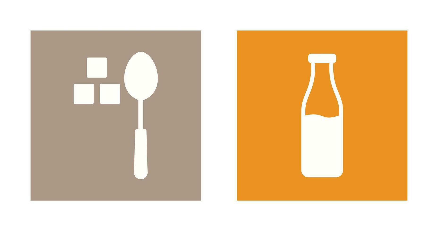 sugar and Milk bottle  Icon vector
