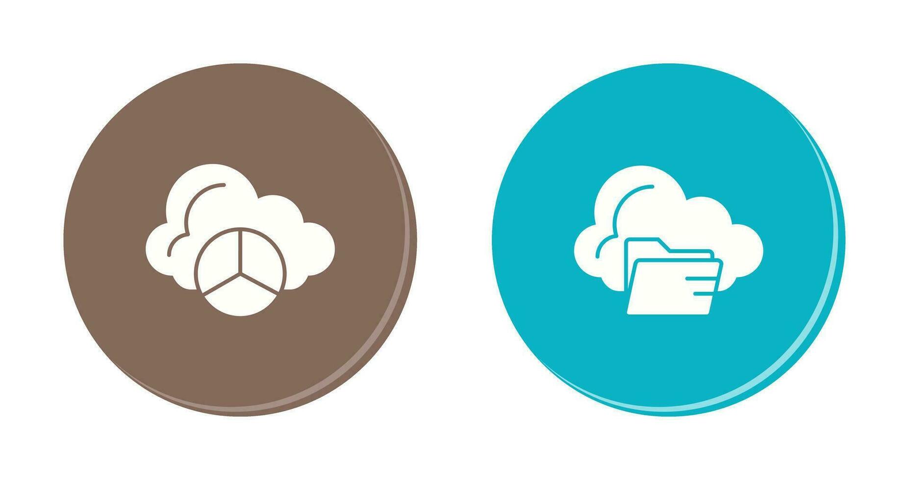 Pie Chart and Folderv Icon vector