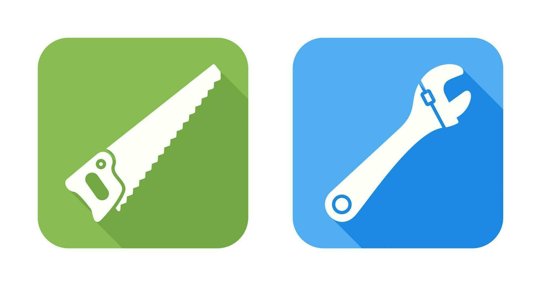 Saw and Wrench Icon vector