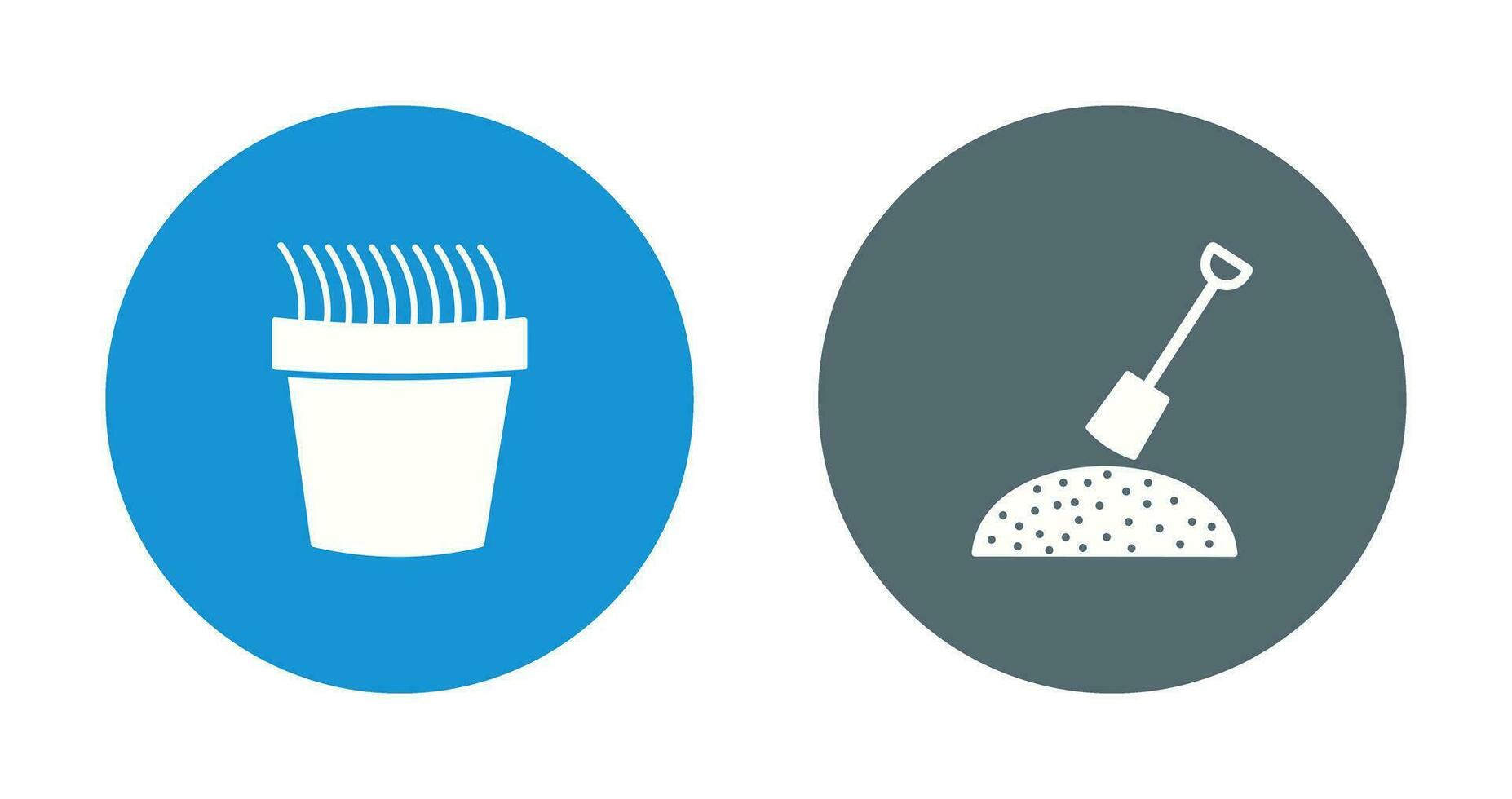 Gress Pot and Gardening Icon vector