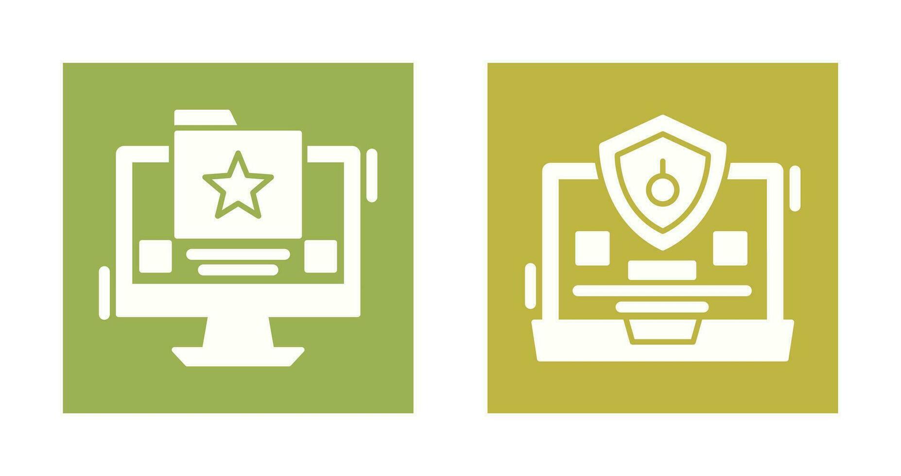 Favourite Folder and Protection Icon vector