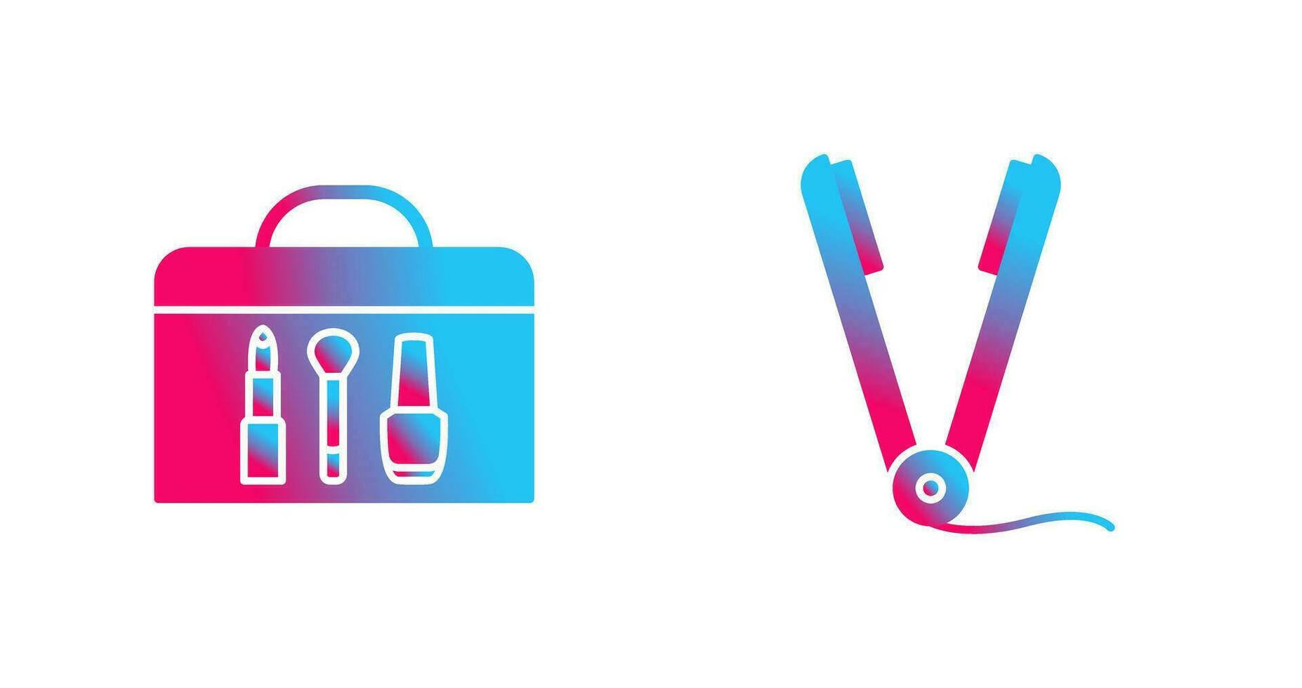 Cosmetics and Straightener Icon vector