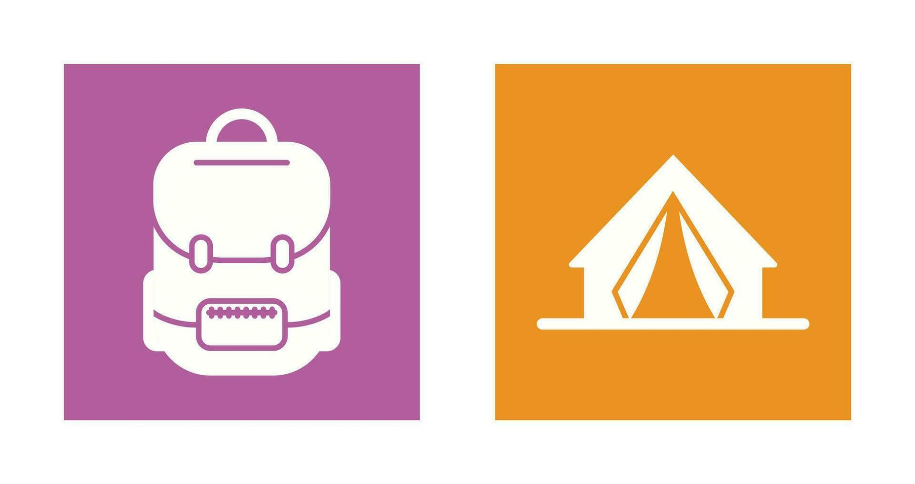 Bag and Camp Icon vector