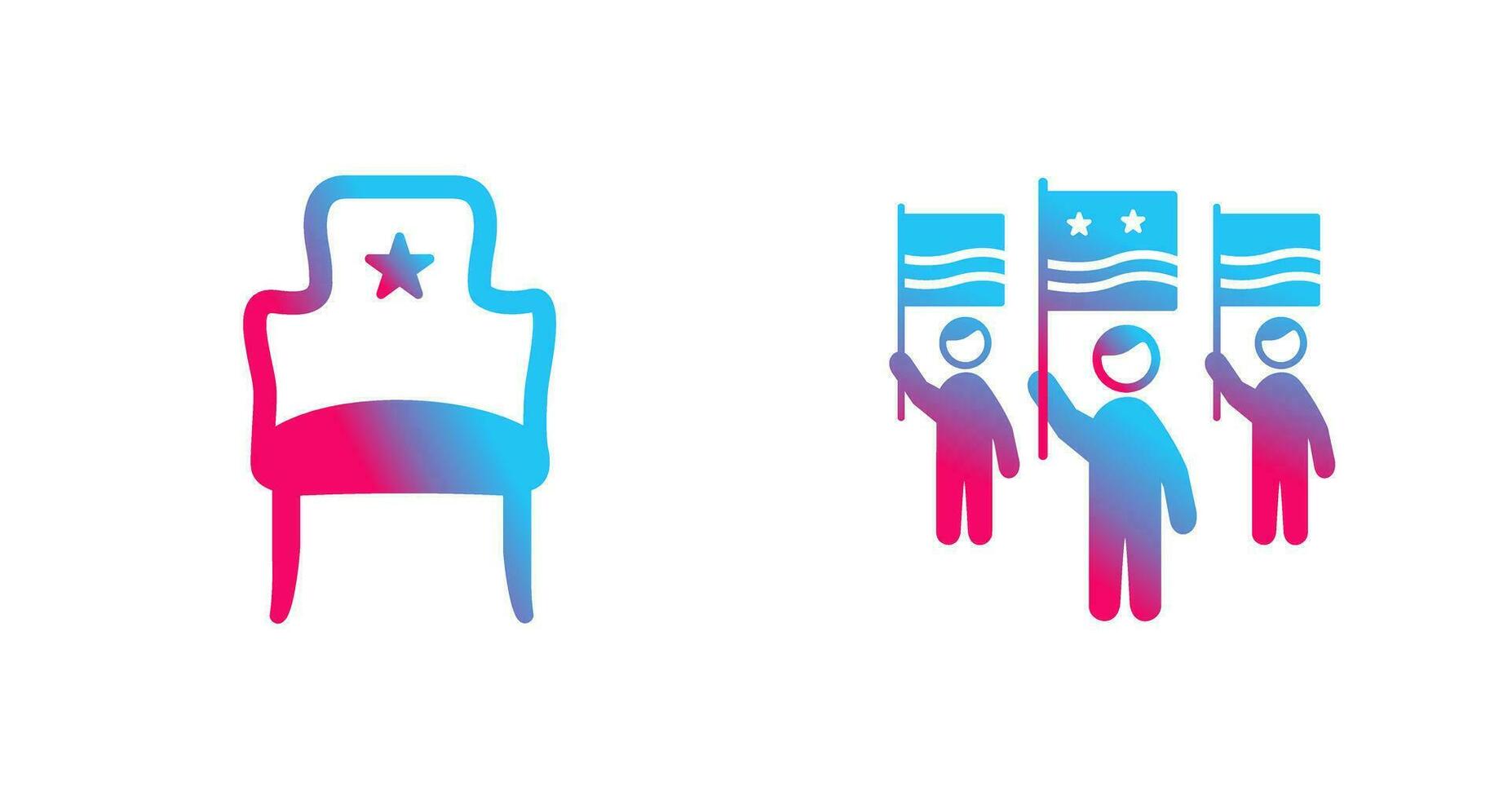 asiento y Campaña icono vector