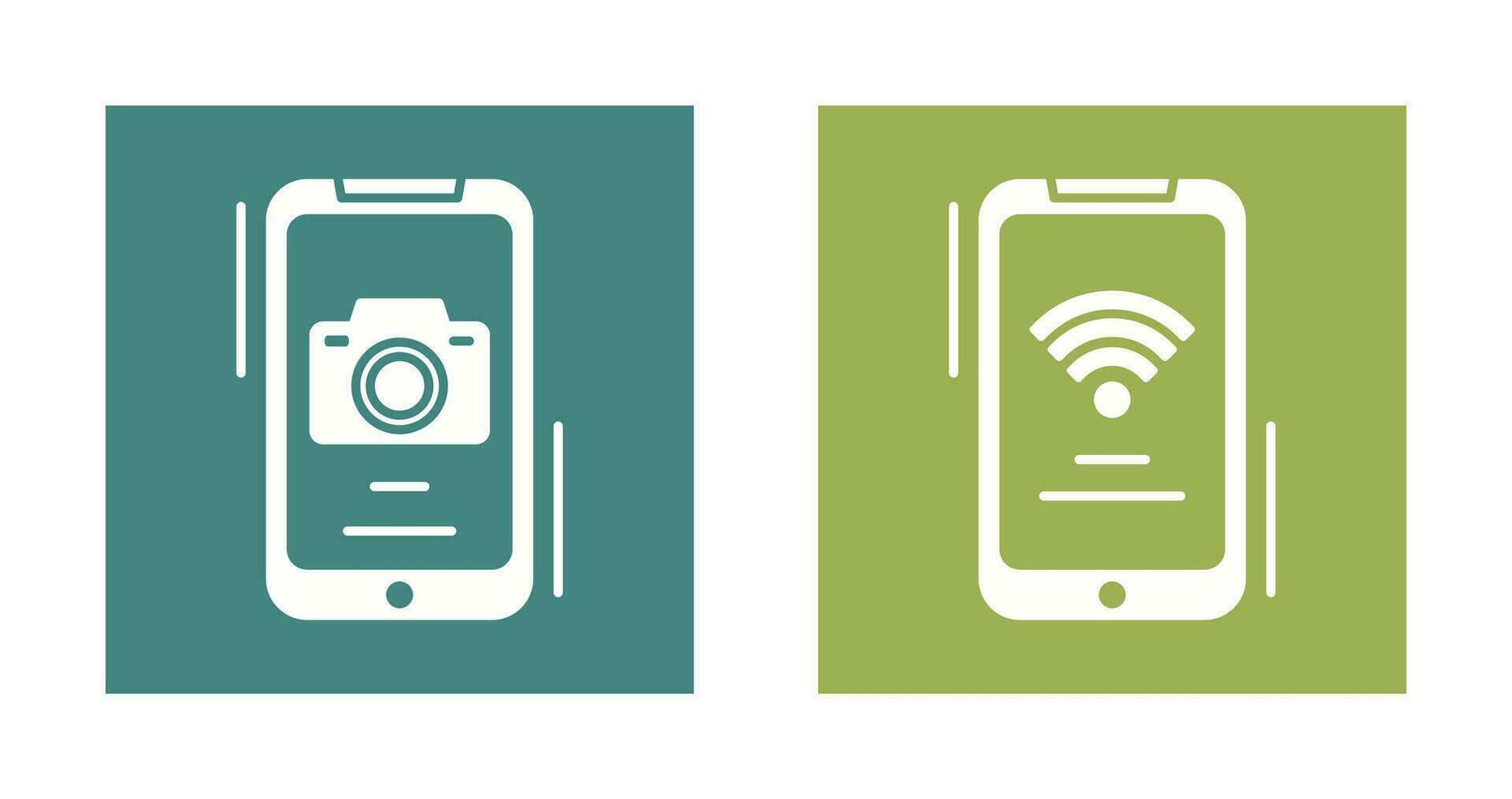 Camera and Wifi Signal Icon vector