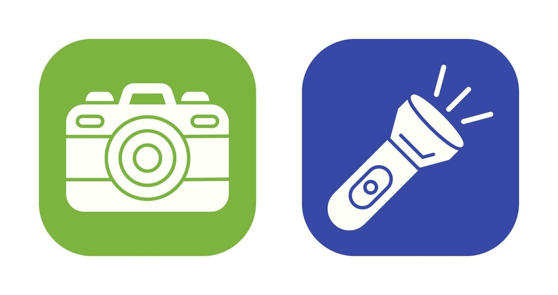 Camera and Flash Light Icon vector