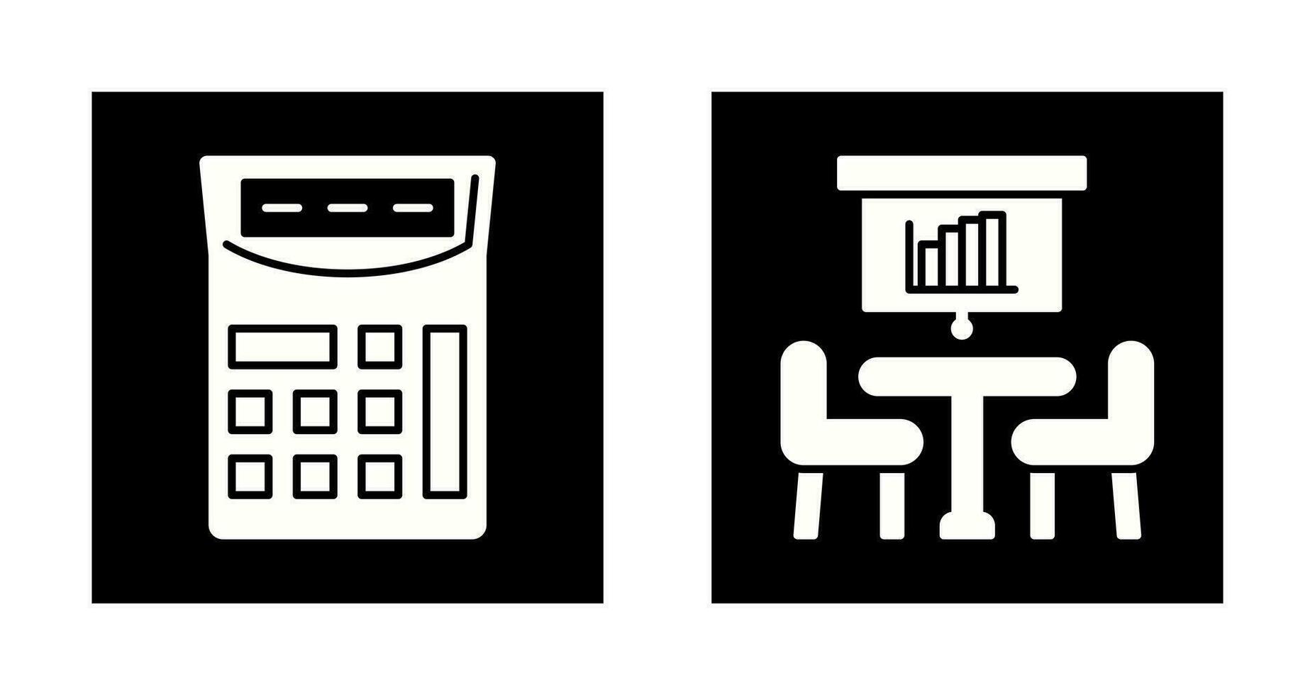 Calculator and meeting Icon vector