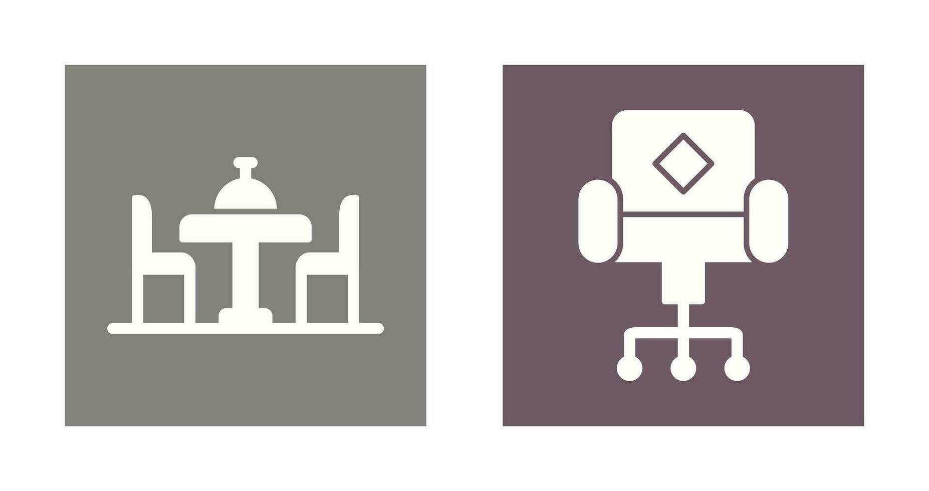 Chair and Dinning Table Icon vector