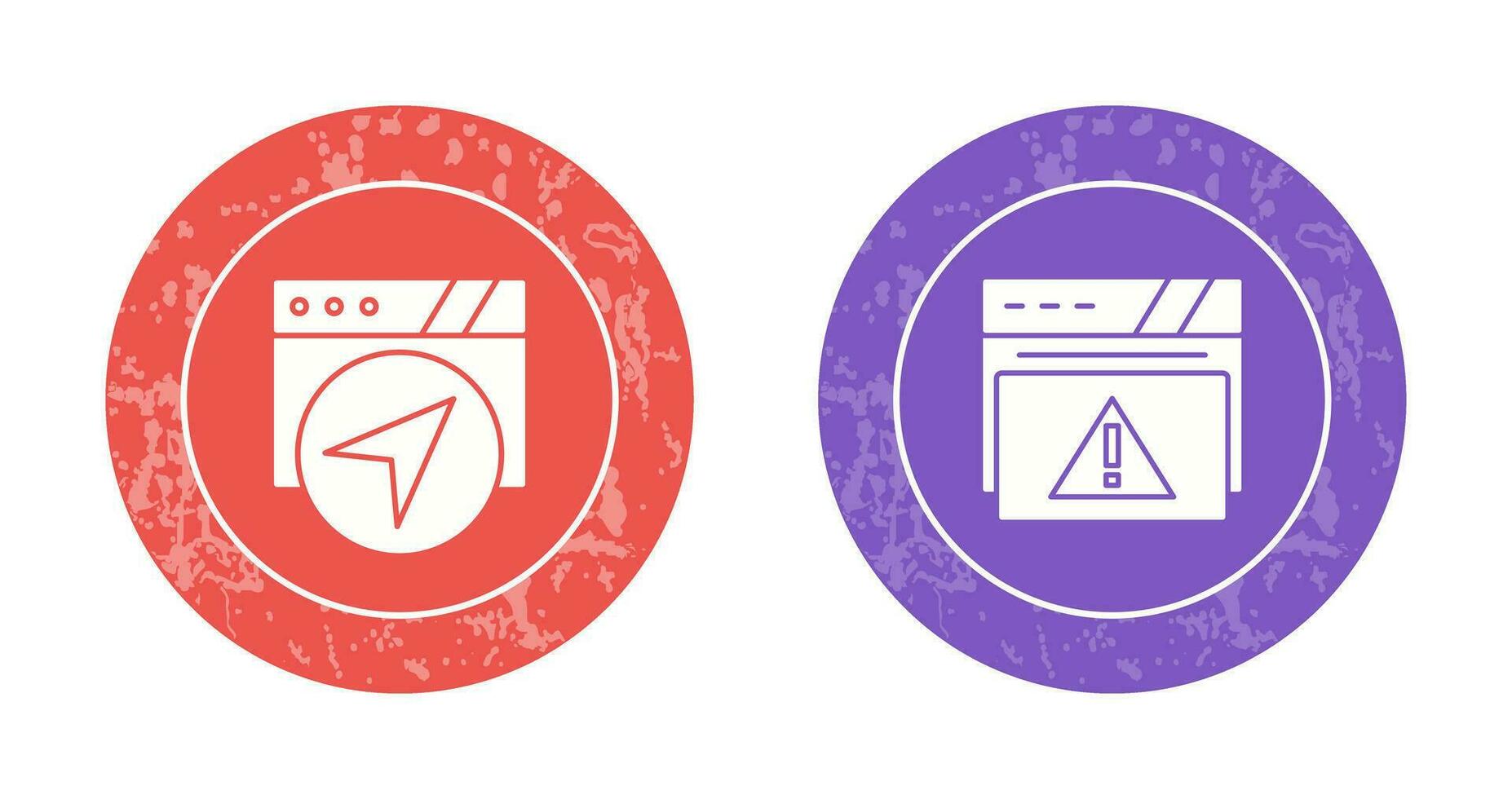 Navigation and Alert Icon vector