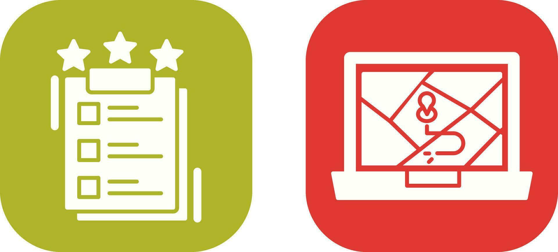 Project Features and Google Map Icon vector