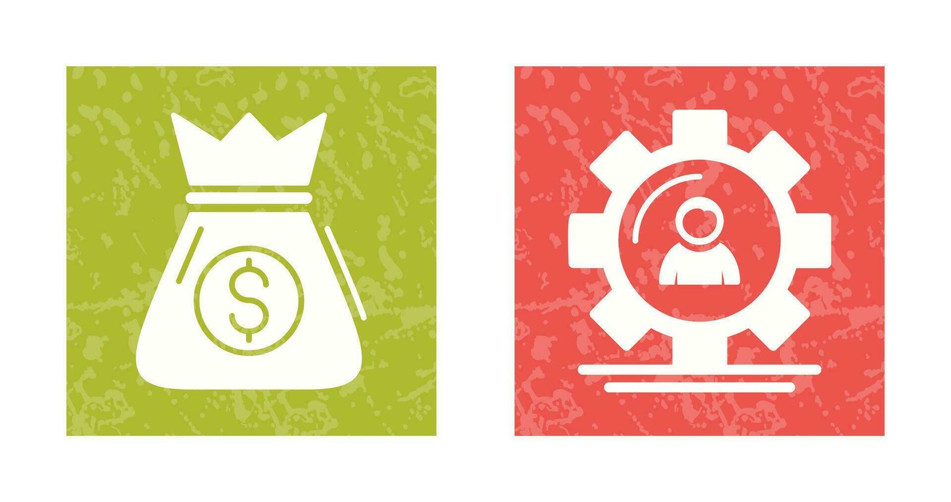 dinero bolso y administración icono vector