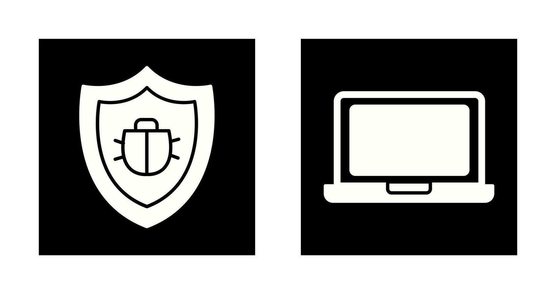 Antivirus and Laptop Icon vector