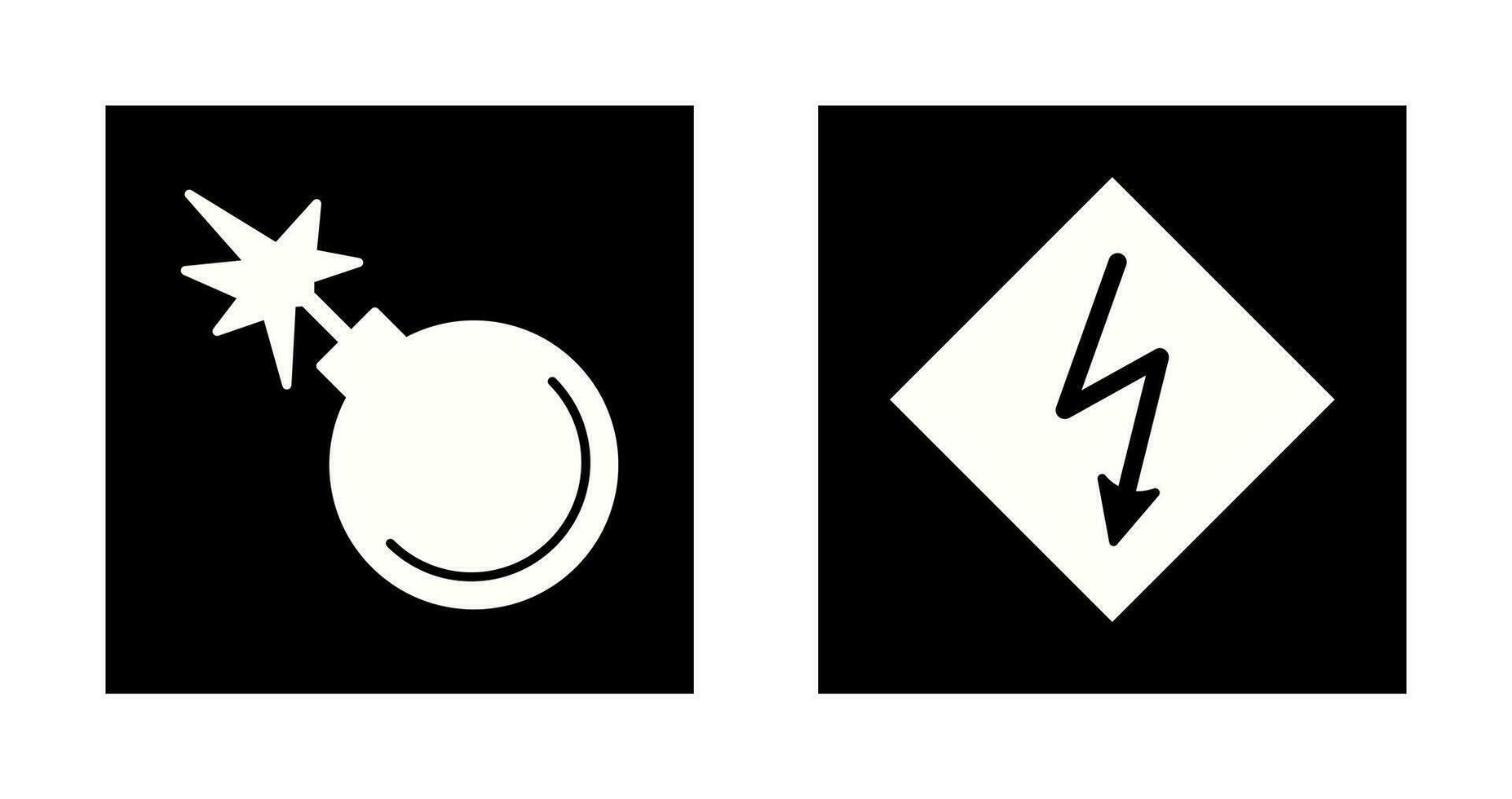 danger of explosion and high voltages  Icon vector