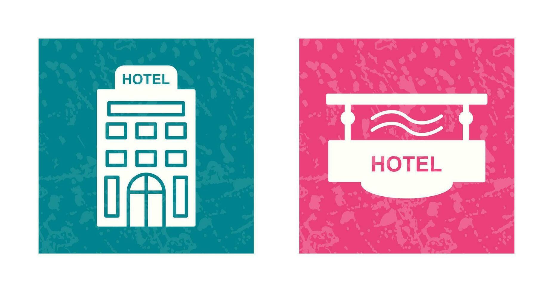 hotel y hotel firmar icono vector