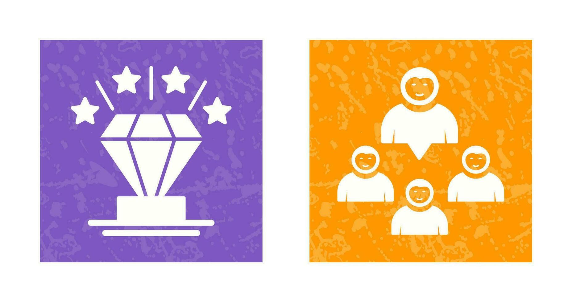 Diamond and Group Icon vector