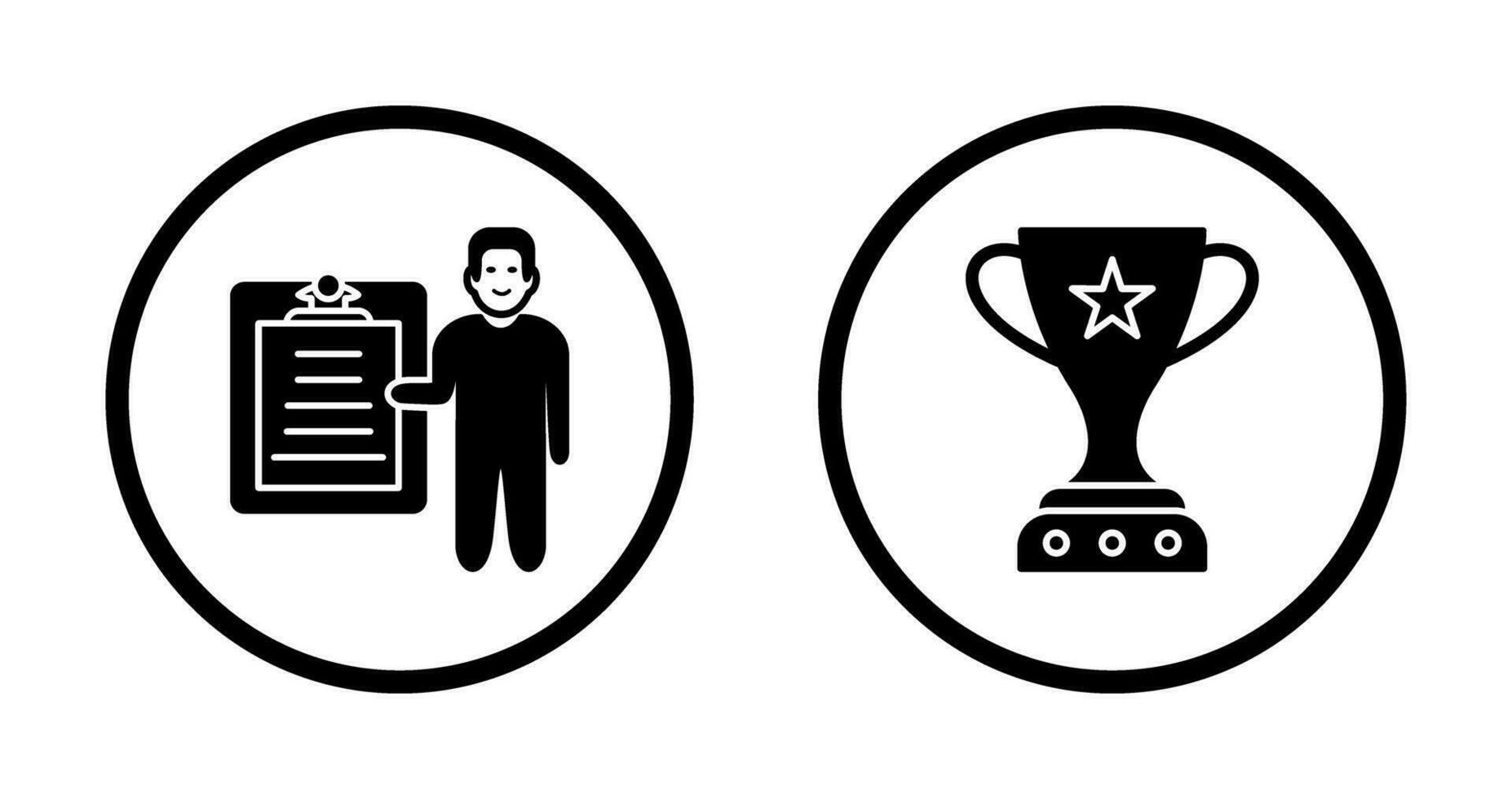 Winner and Male Presenter Icon vector