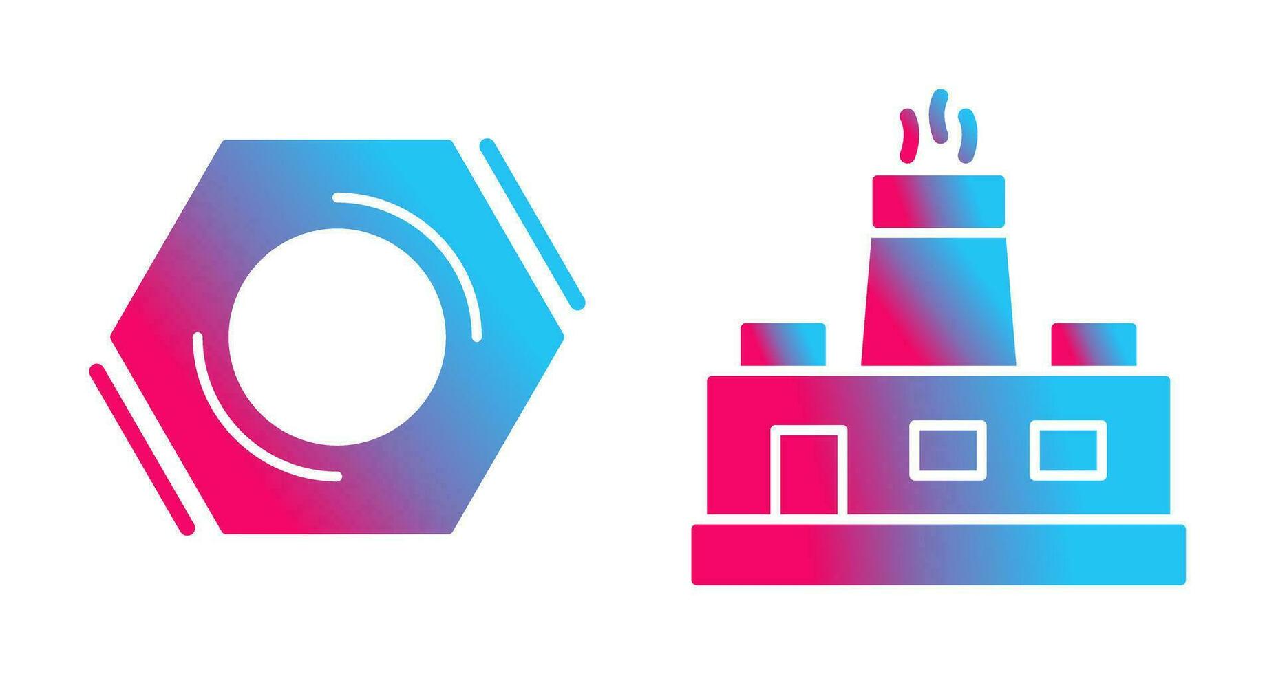 Factory and Nut,food Icon vector