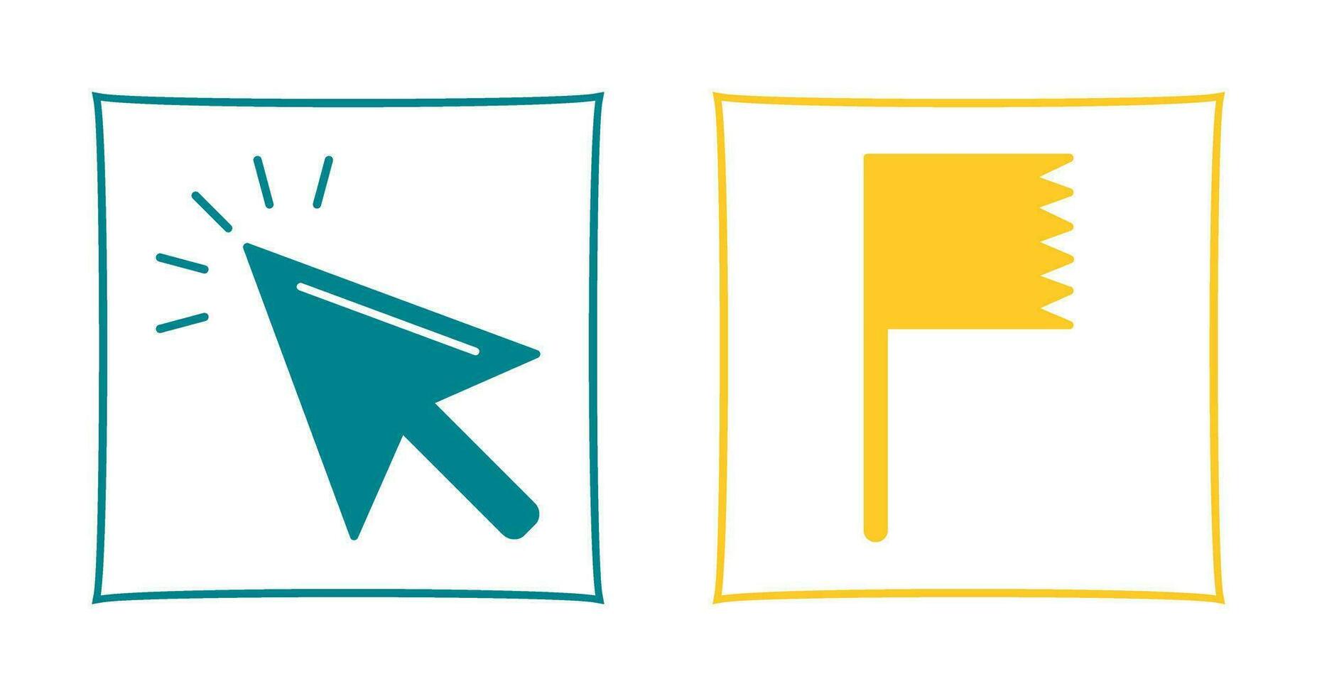 mouse and flag Icon vector