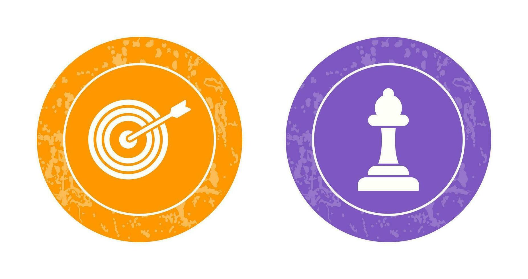 Dartboard and Bishop Icon vector