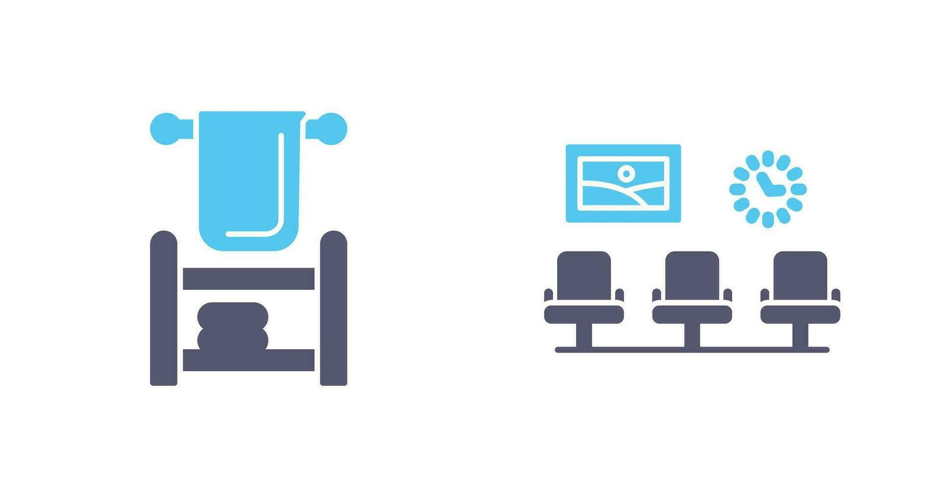 Towel and Seats Icon vector