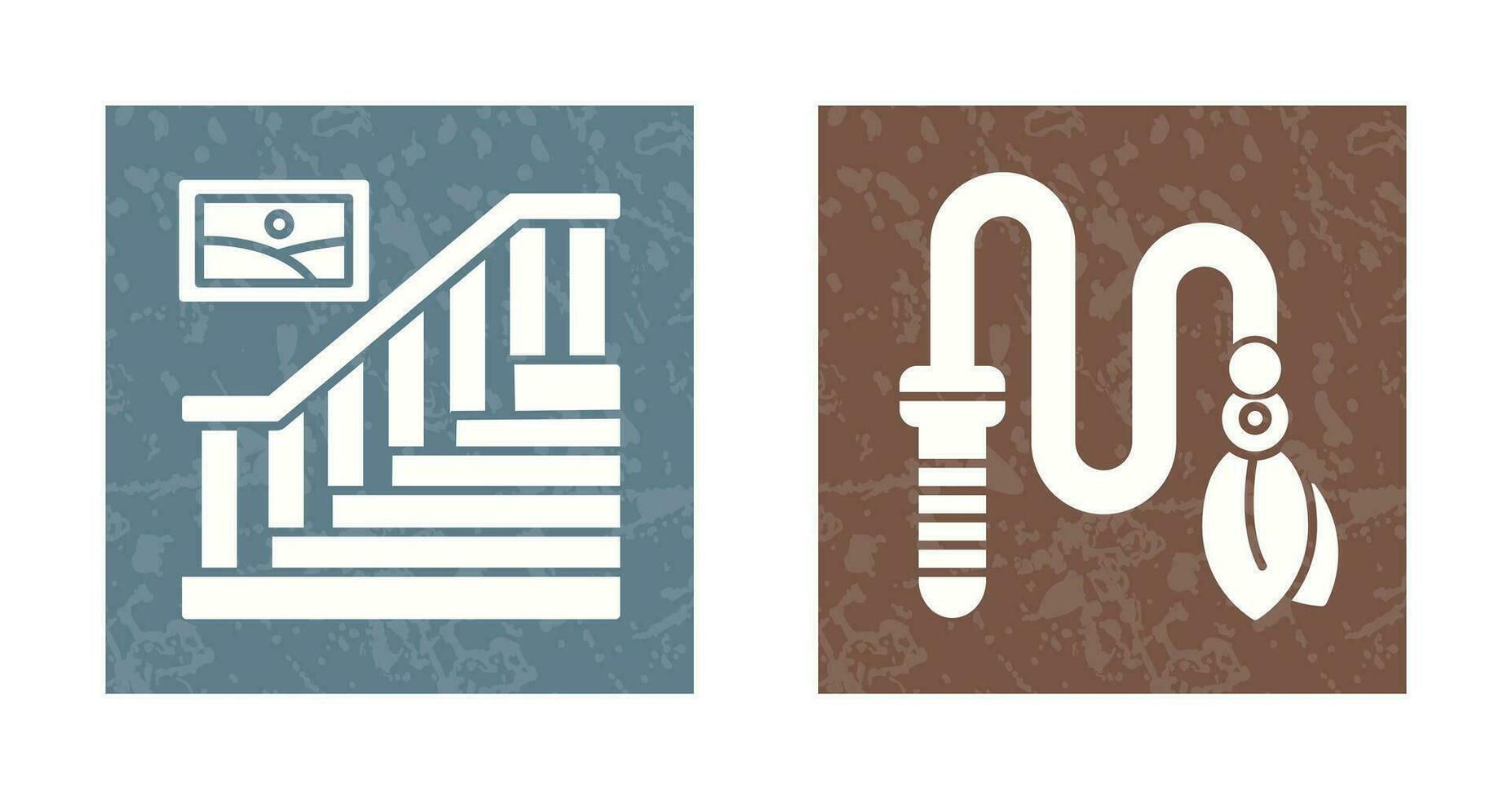 Stair and Cat Toy Icon vector