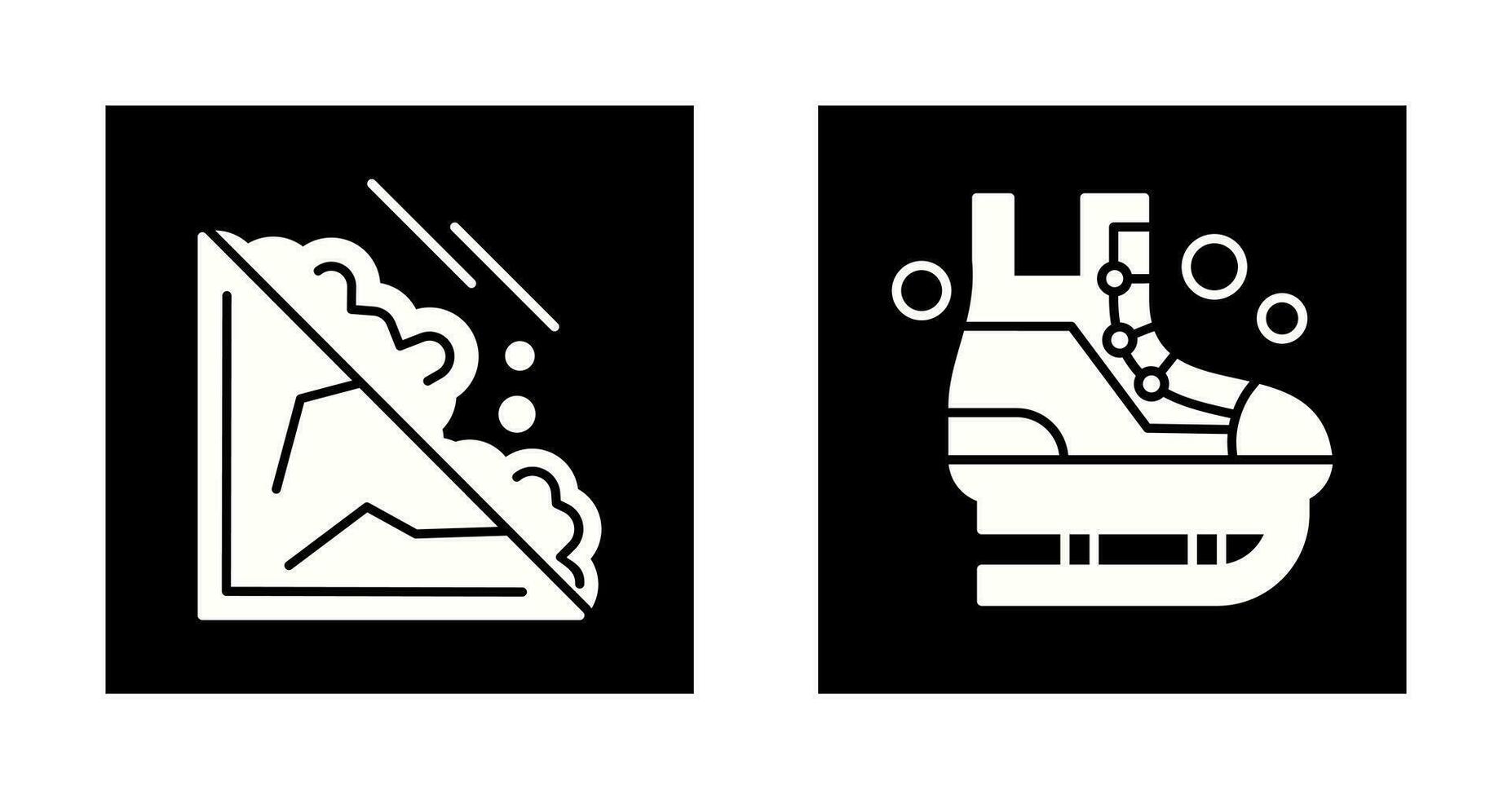 Avalanche and Ice Skating Icon vector