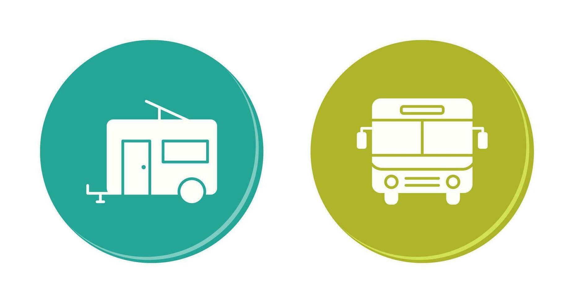 Bus and trailer Icon vector