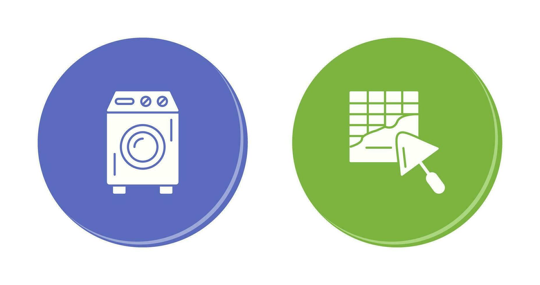 Washing Machine and Plastering Icon vector