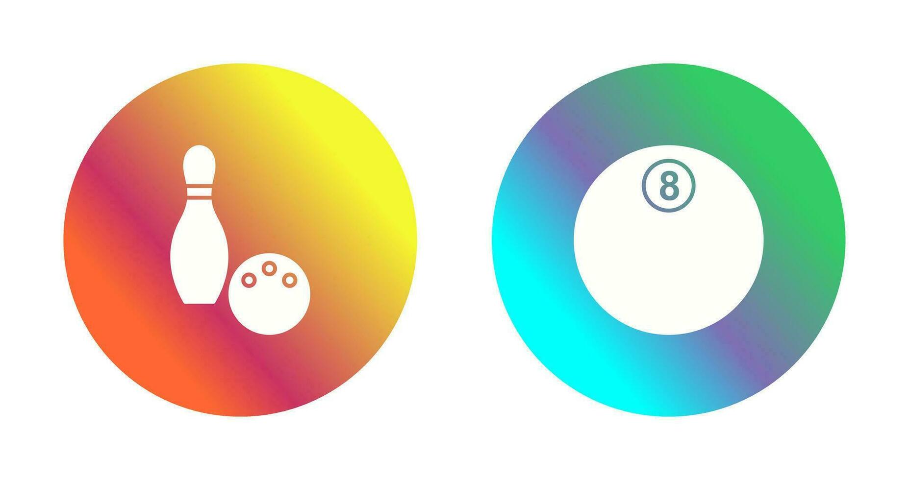 Bowling and Eight Ball Icon vector