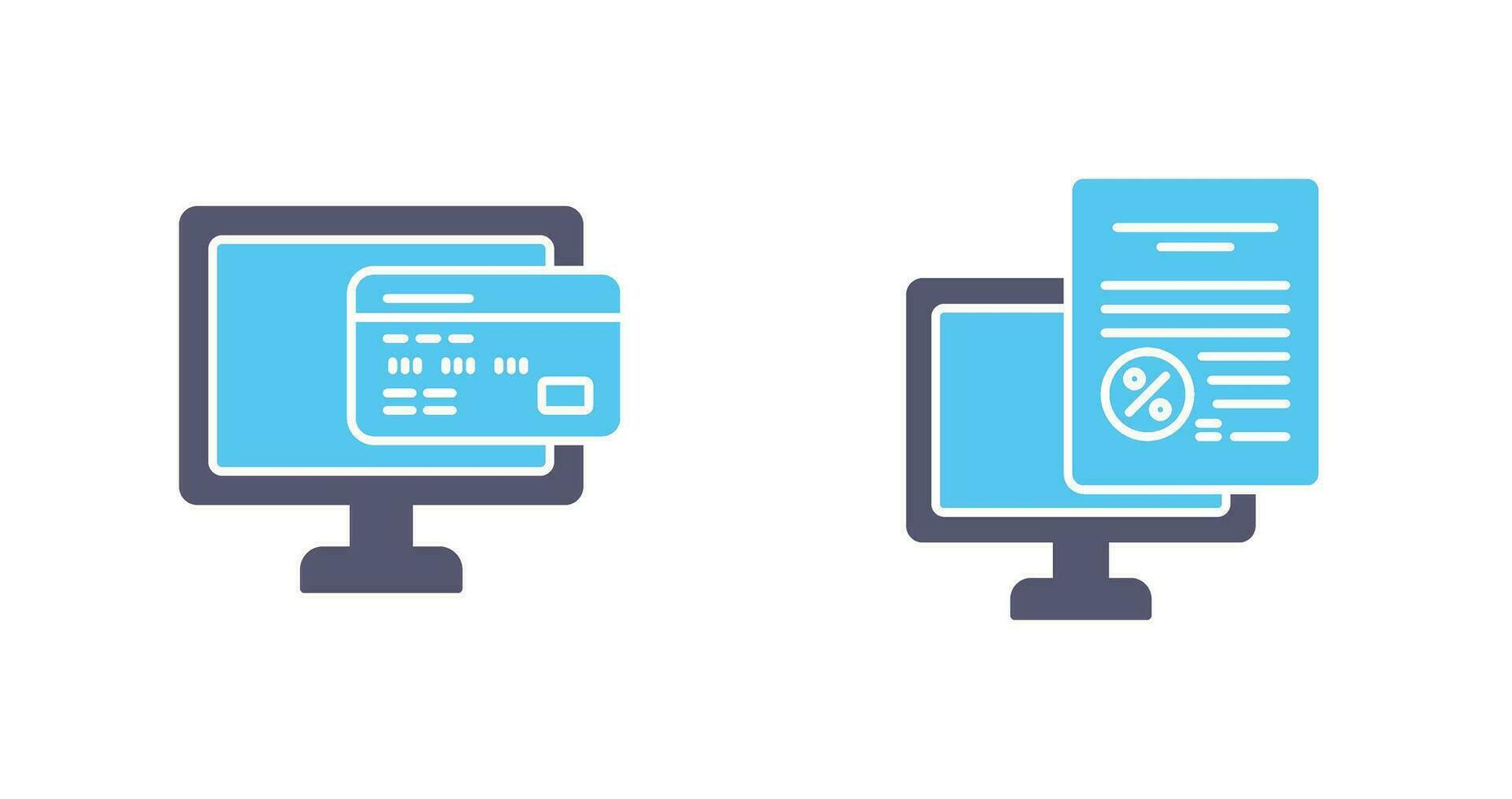 Online Payment and Online Tax Icon vector