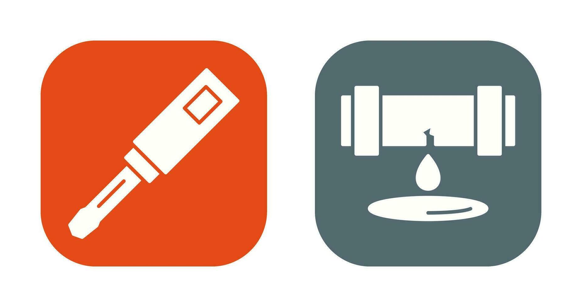 Screwdriver and Leak Icon vector