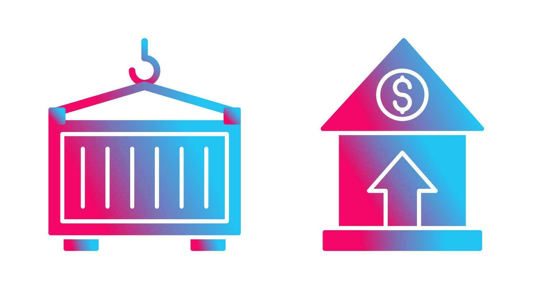 Property Value and Container Icon vector