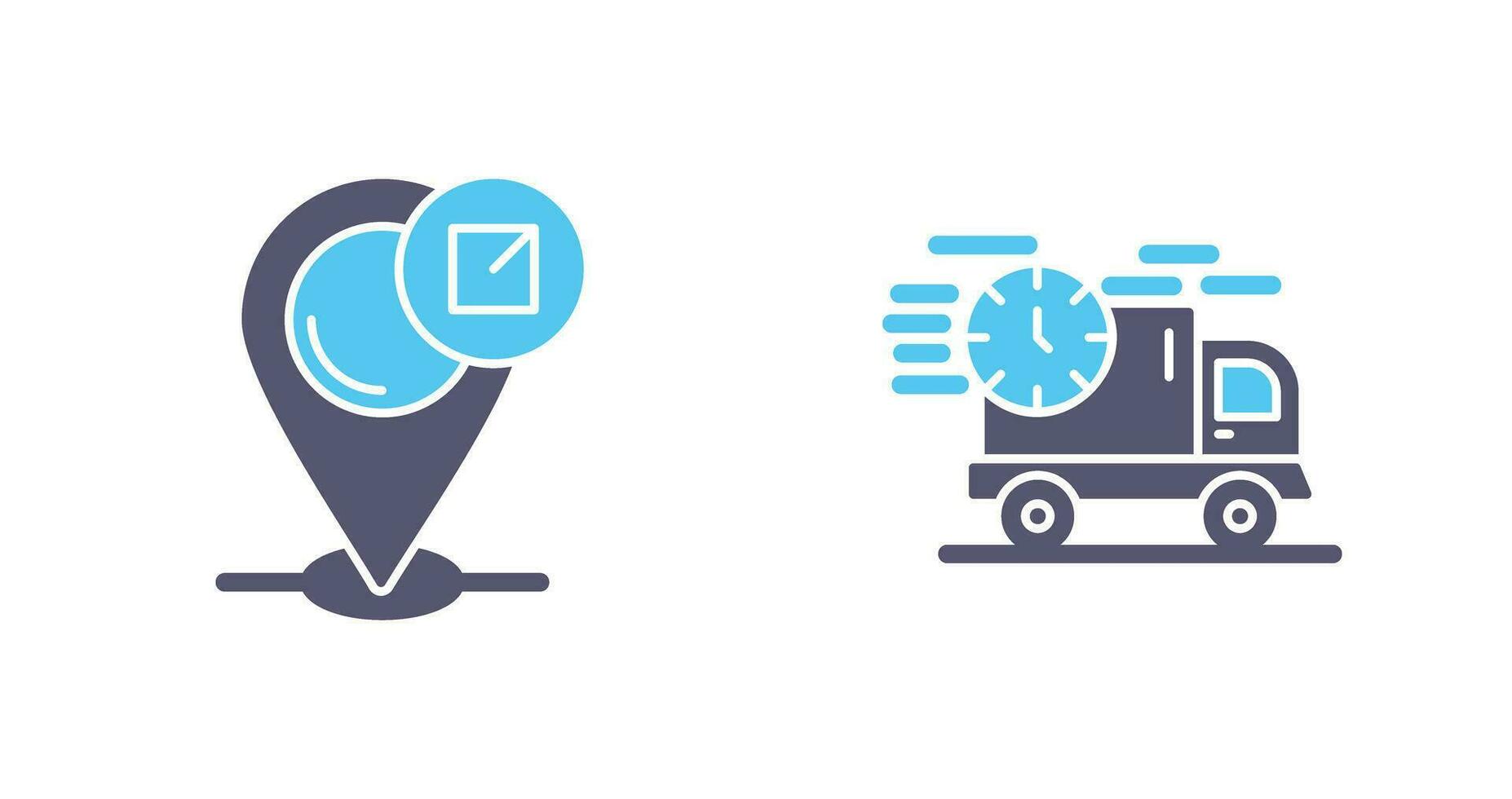 fast delivery and location Icon vector