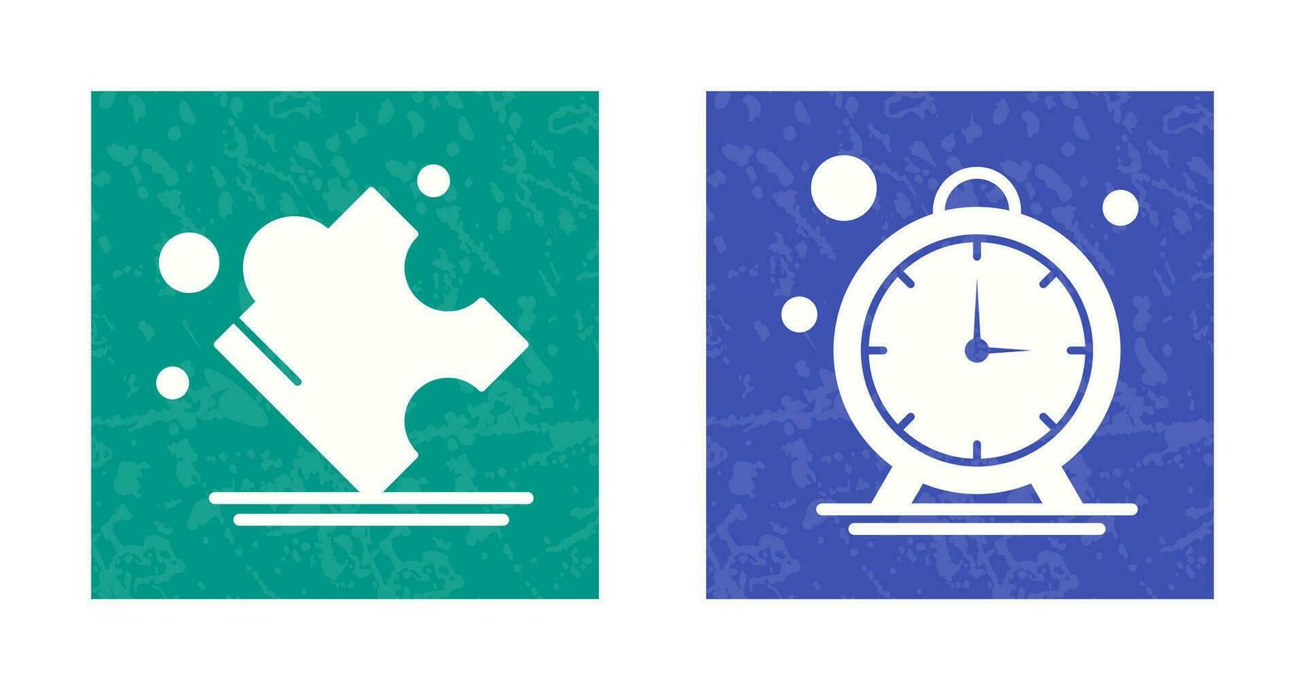 Puzzle and Stop Watch Icon vector