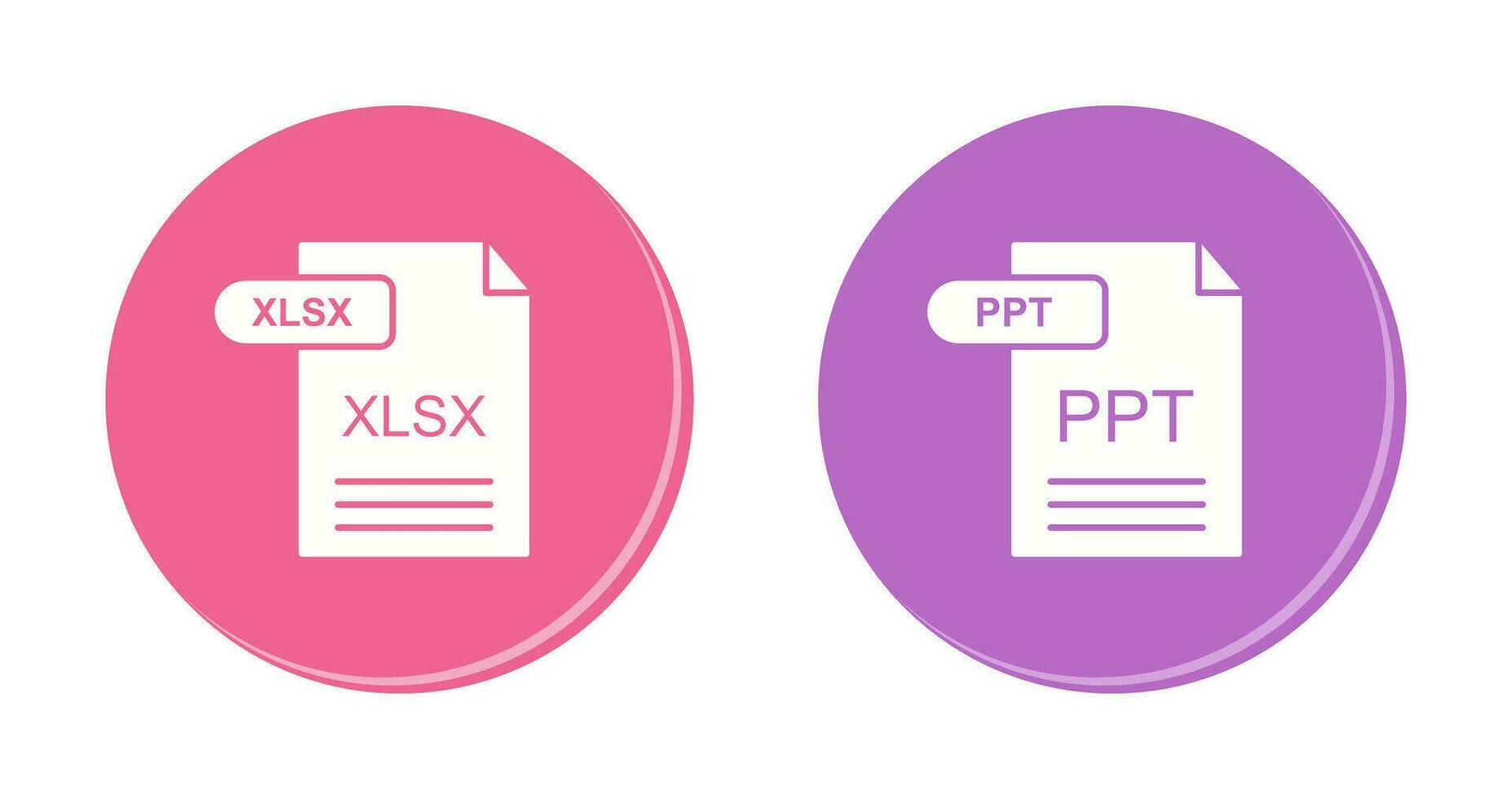 XLSX and PPT Icon vector