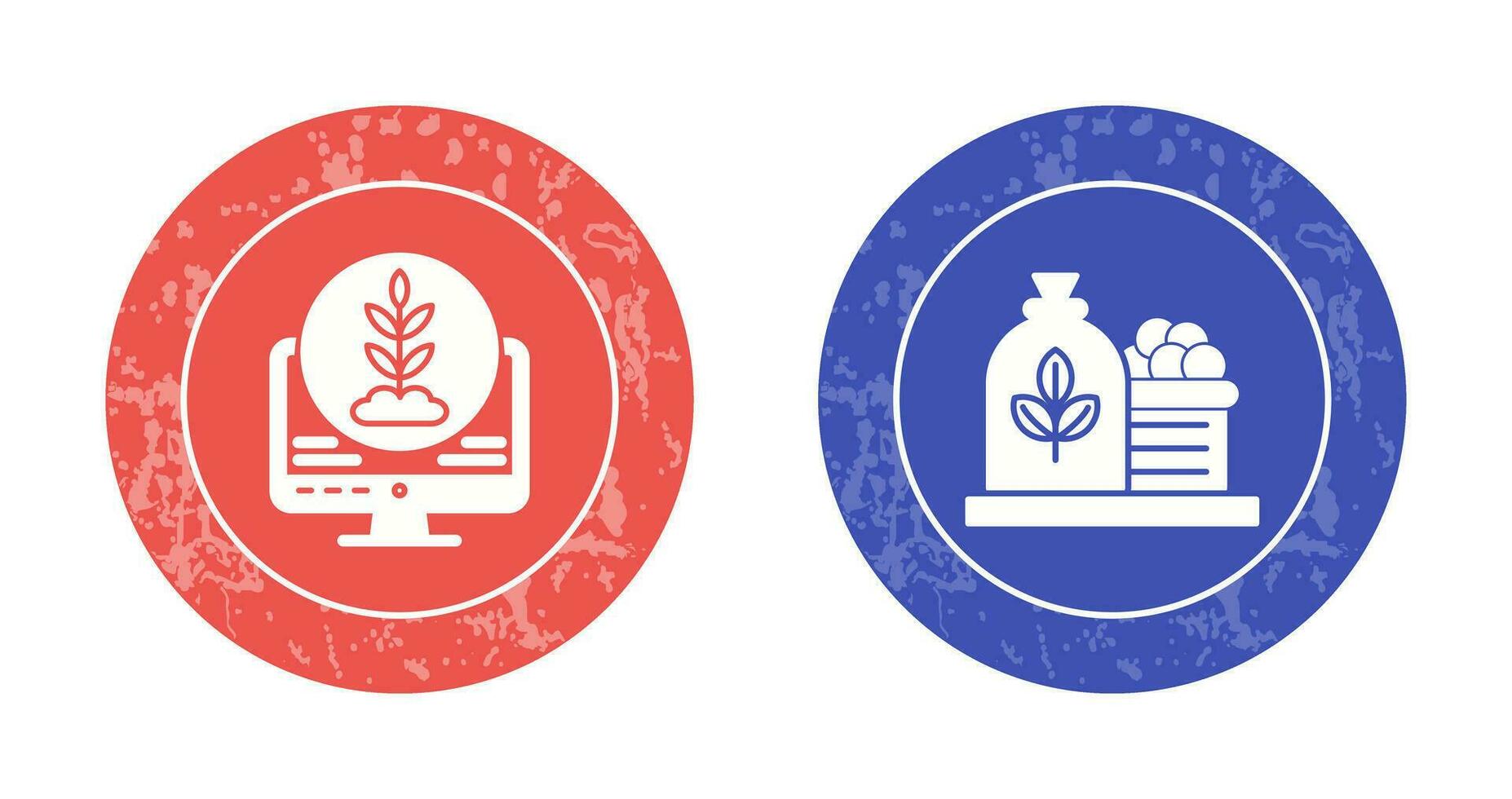 planta y cosecha icono vector