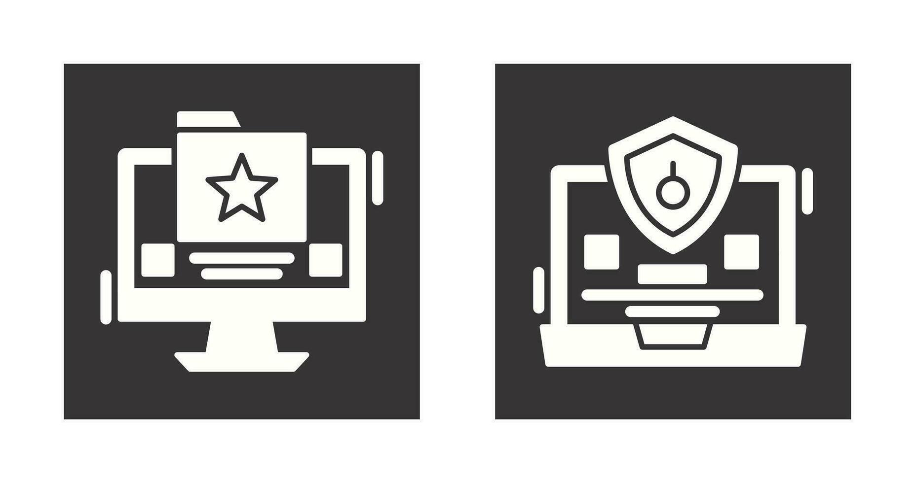 Favourite Folder and Protection Icon vector