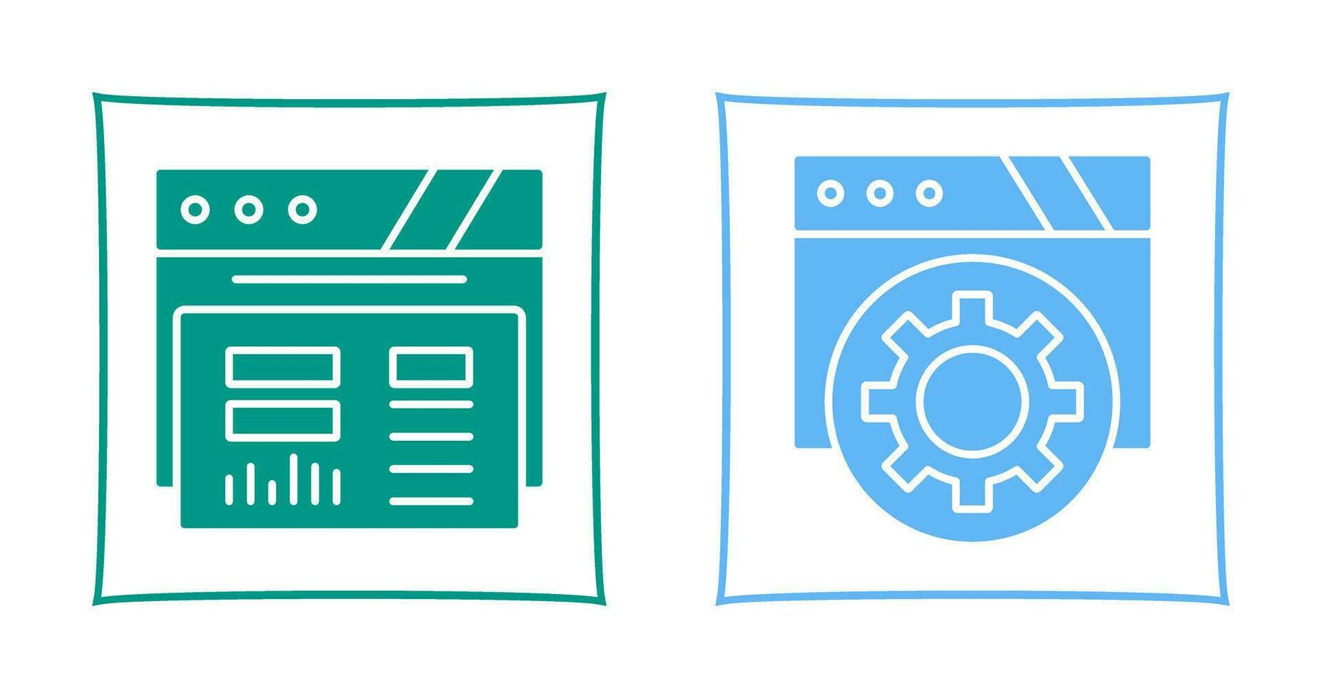Dashboard and Browser Icon vector