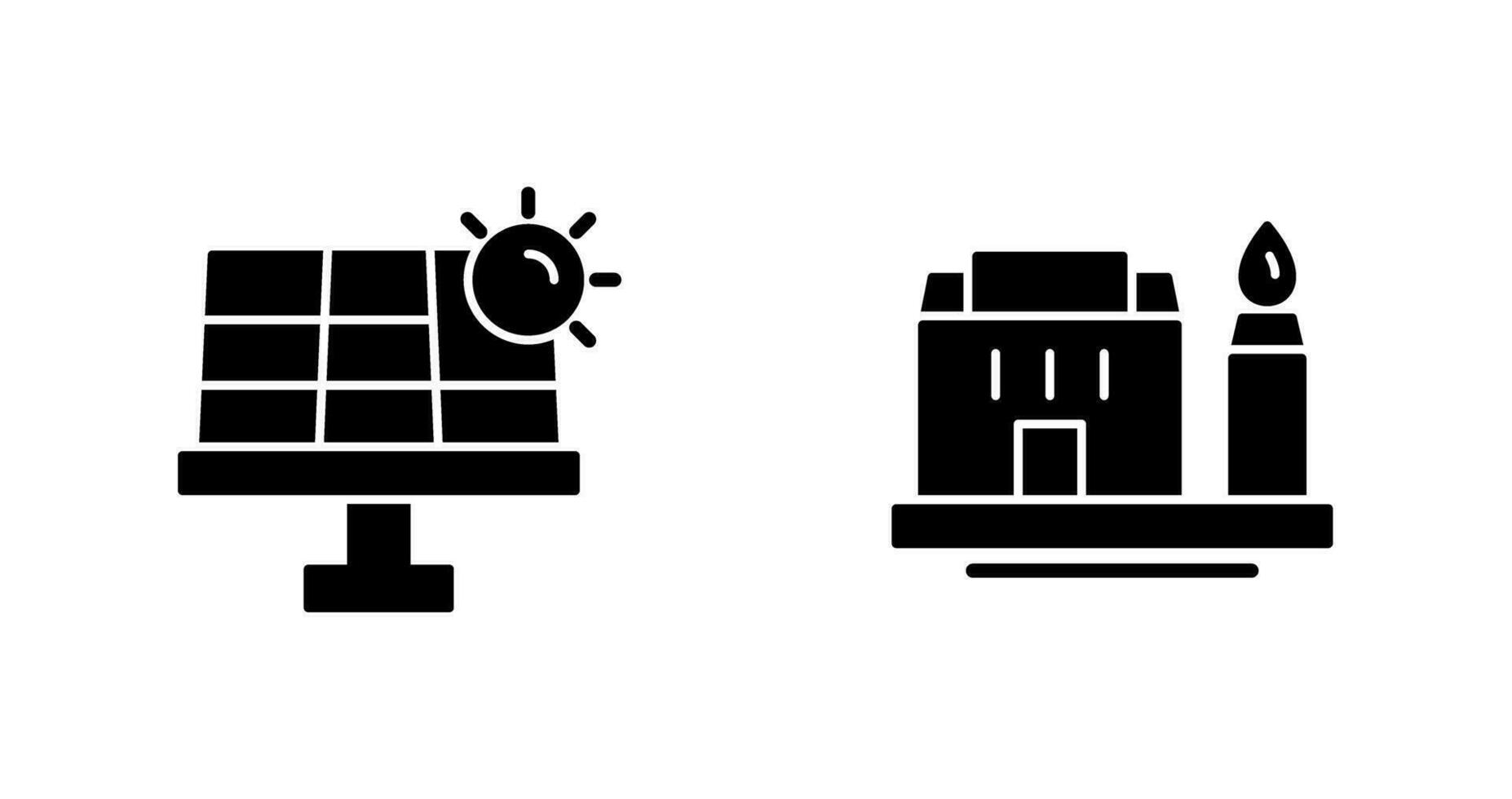 Solar Energy and Factory Icon vector