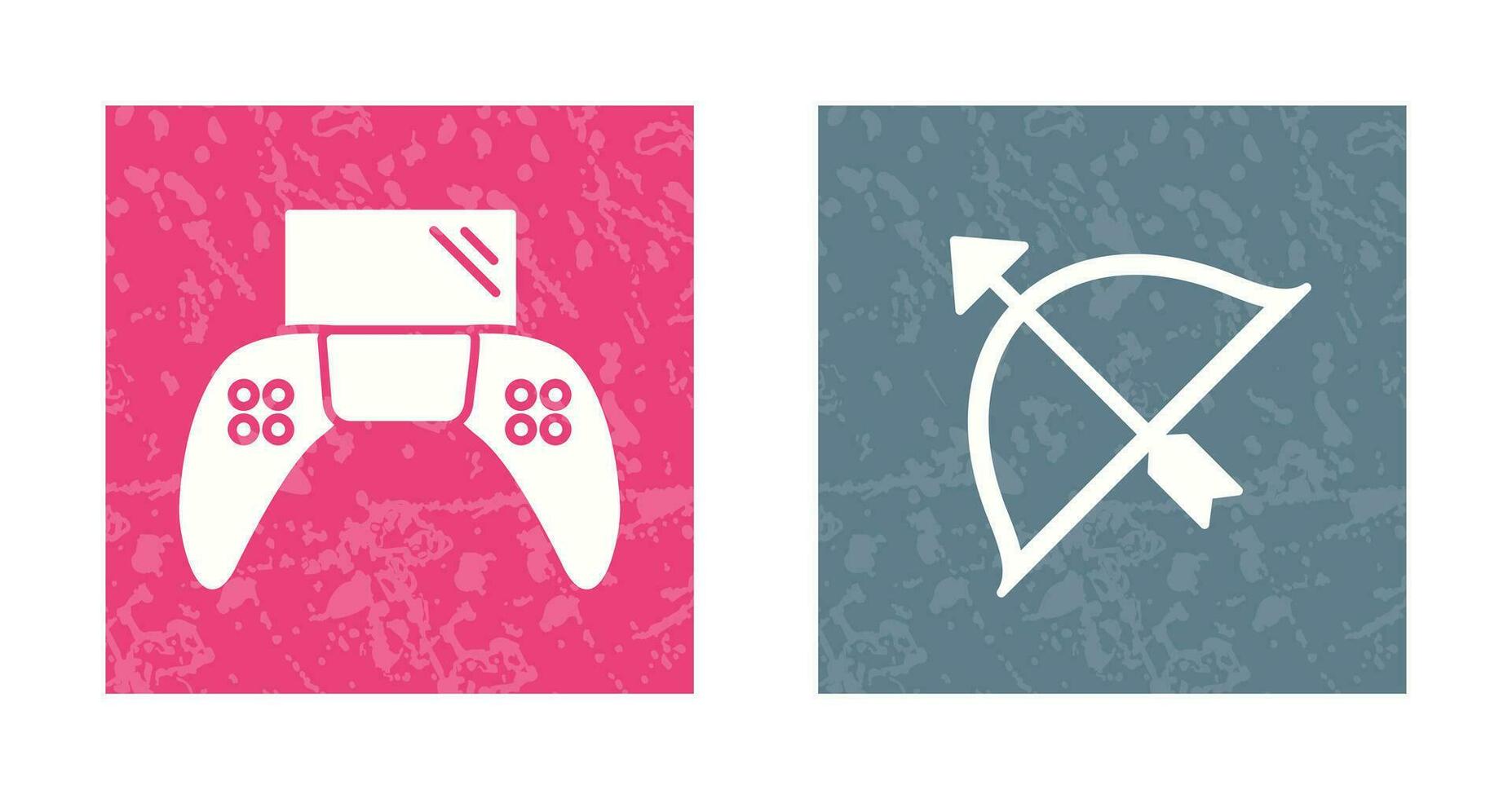 Play Station and Archery Icon vector