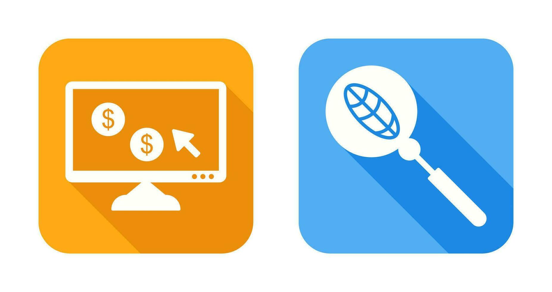 Pay Per Click and Organic Search Icon vector