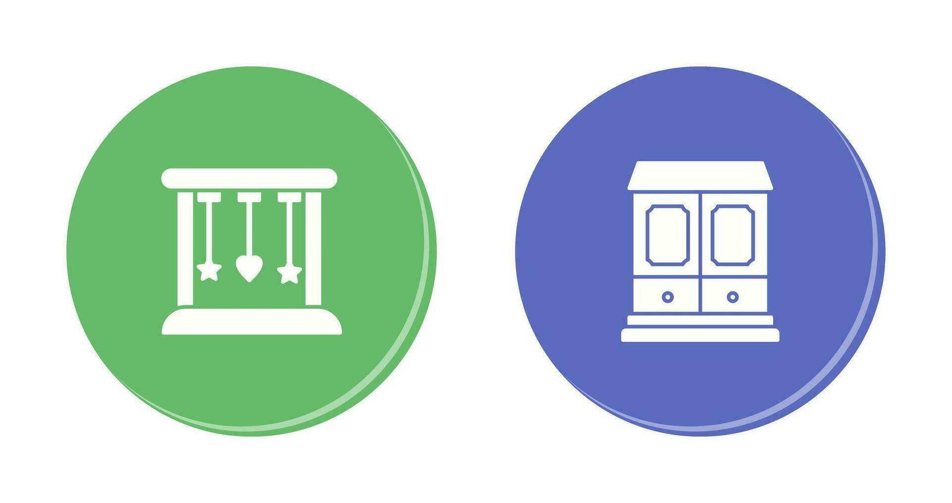 Cradle and Wardrobe Iconv vector