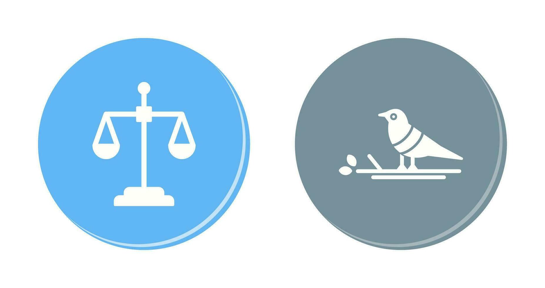 Scale and Bird Icon vector