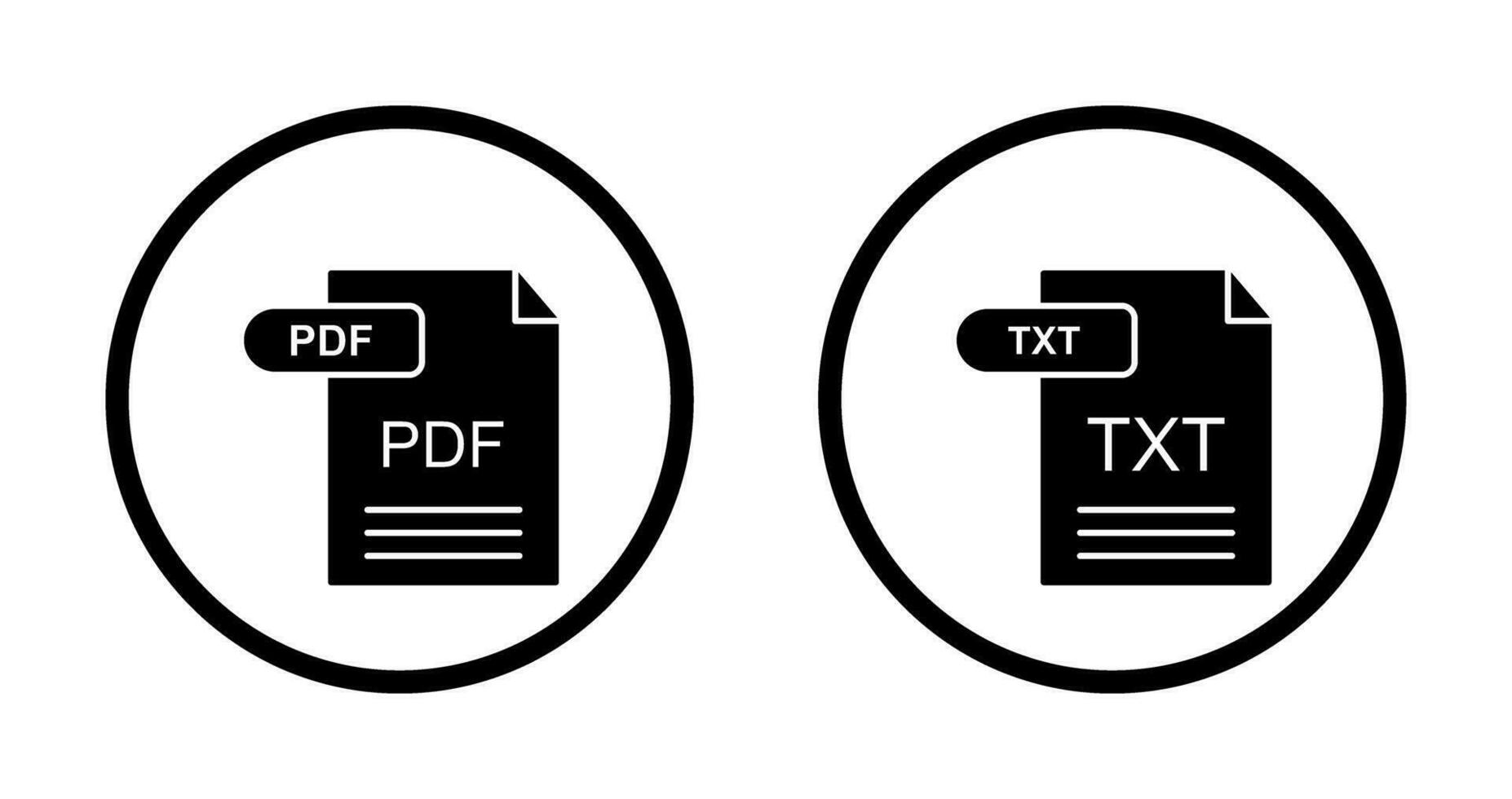 PDF and TXT Icon vector