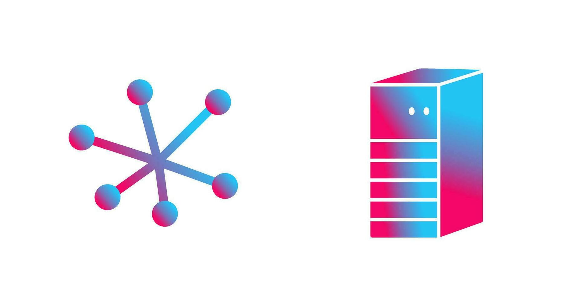 Internet and Server Network Icon vector