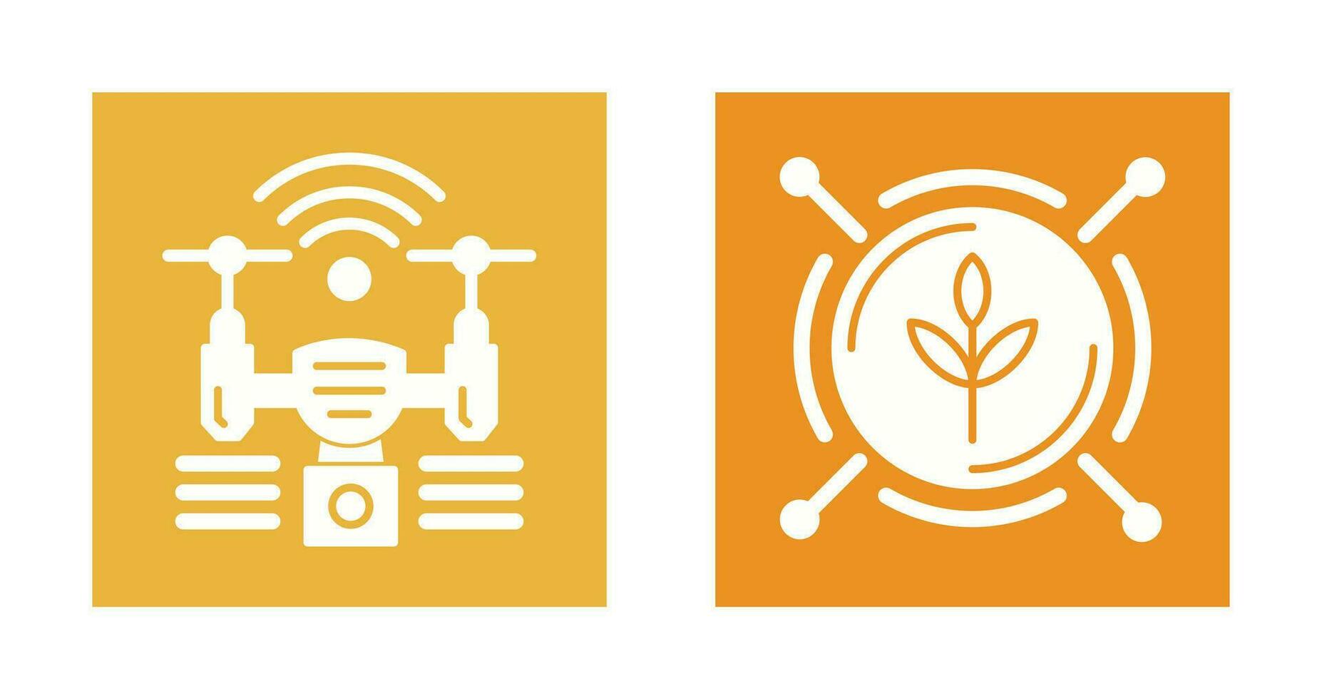 Analytics and Drone Icon vector