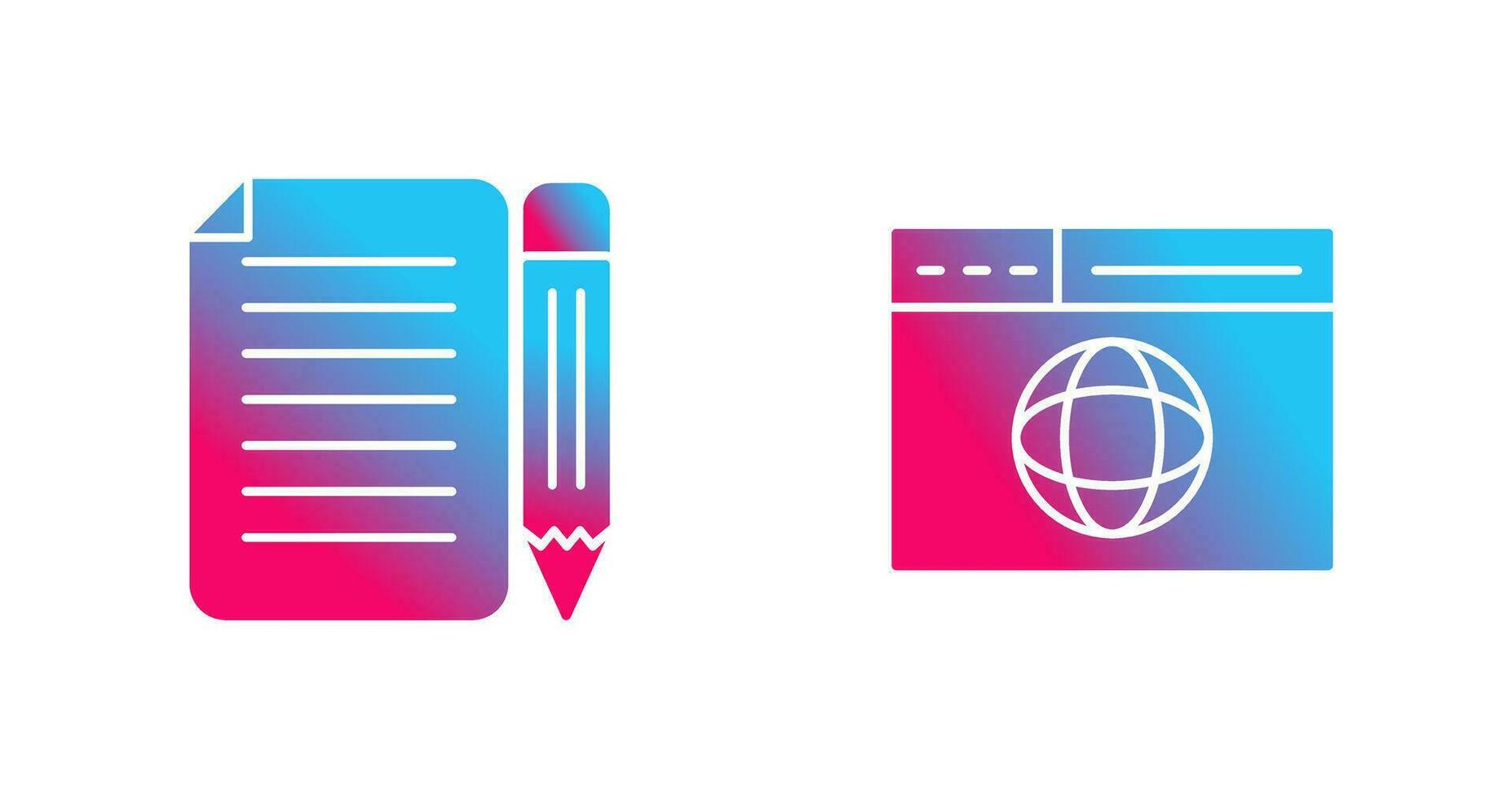 page and web page Icon vector