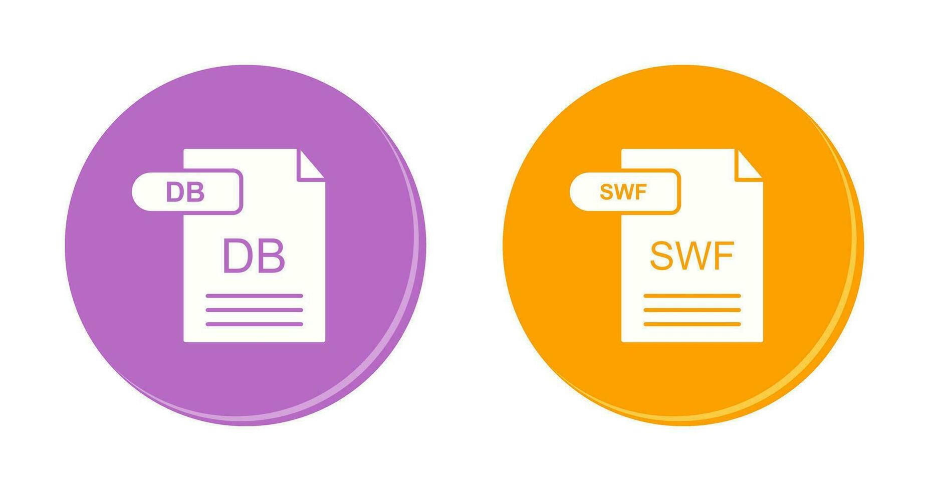 DB and SWF Icon vector